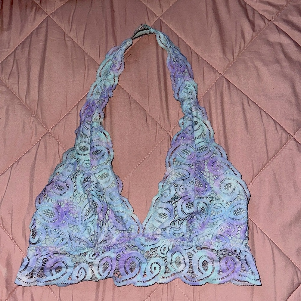 Blue and purple bralette